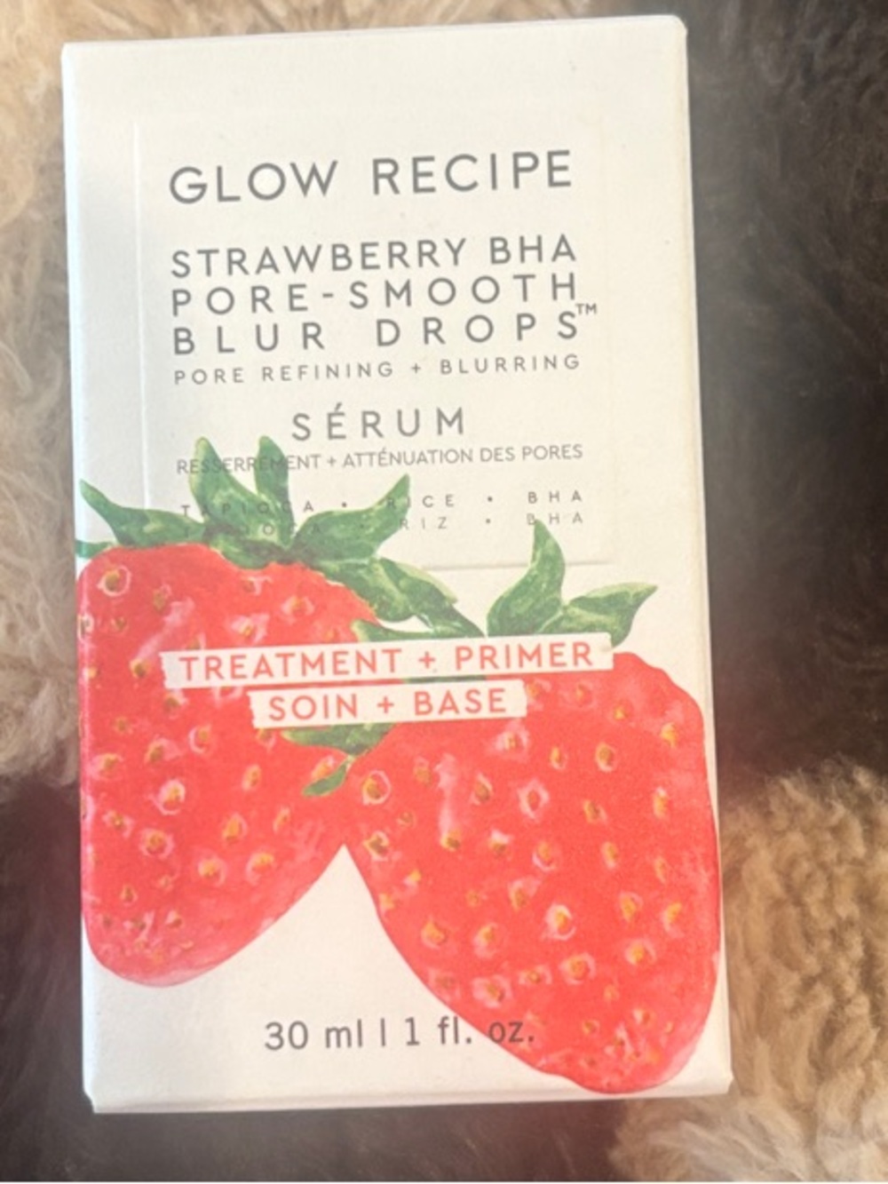 Glow Recipe Strawberry BHA Pore-Smooth Blur Drops - White & Red